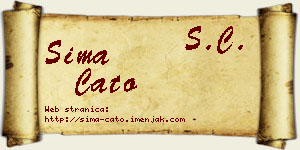 Sima Ćato vizit kartica